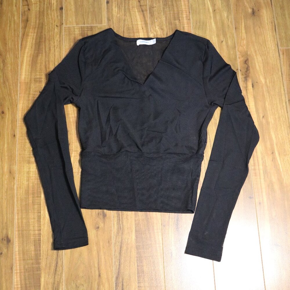 Valleygirl Black See-Through Long sleeve; size S